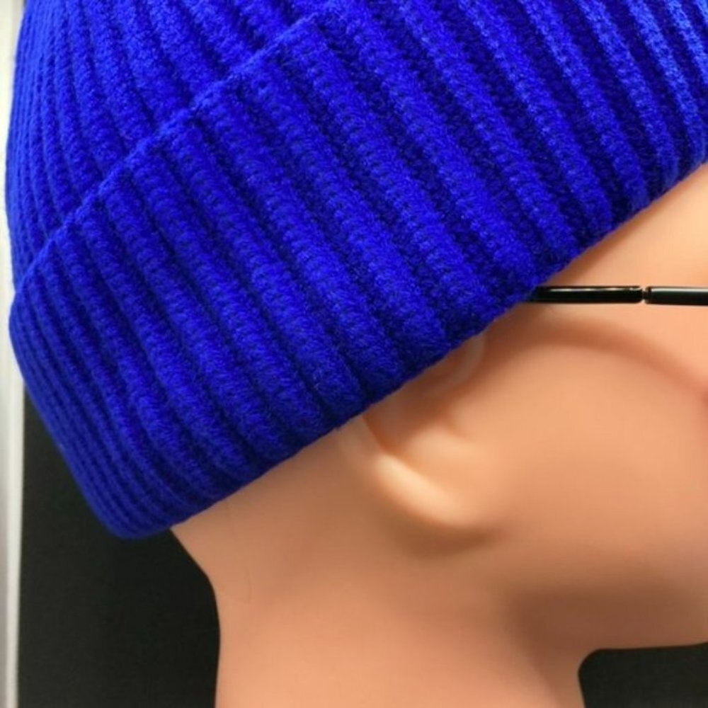 Blue Black Wool Beanie - Picture 7 of 7